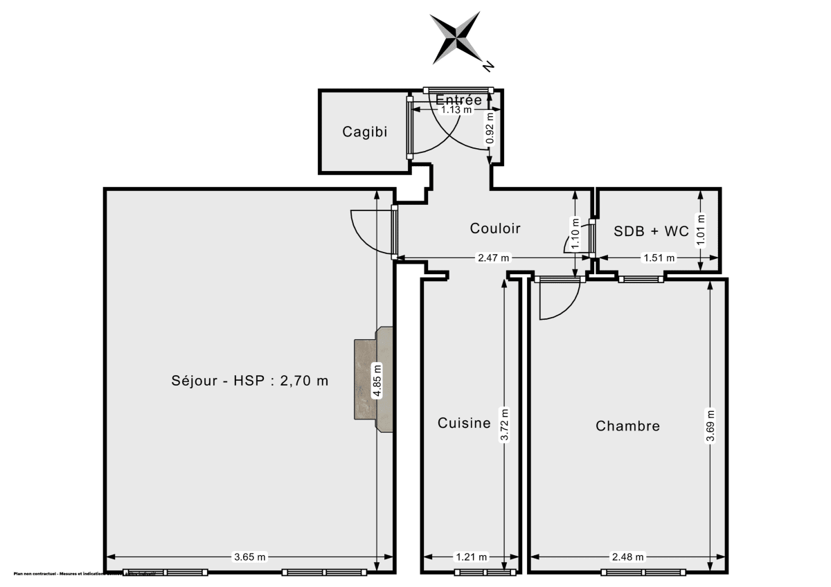 Appartement de 38.3 m² à Paris