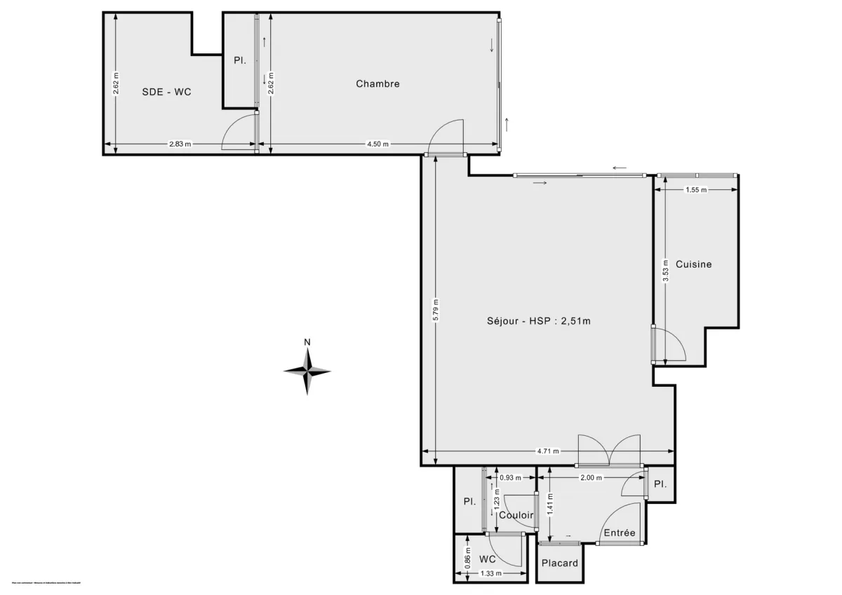 Appartement de 52.72 m² à Paris
