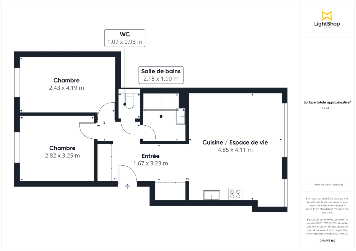 Appartement de 54.42 m² à Boulogne-Billancourt
