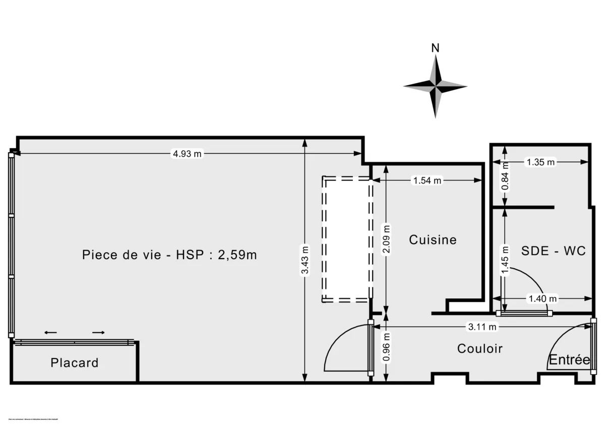 Appartement de 28.0 m² à Paris