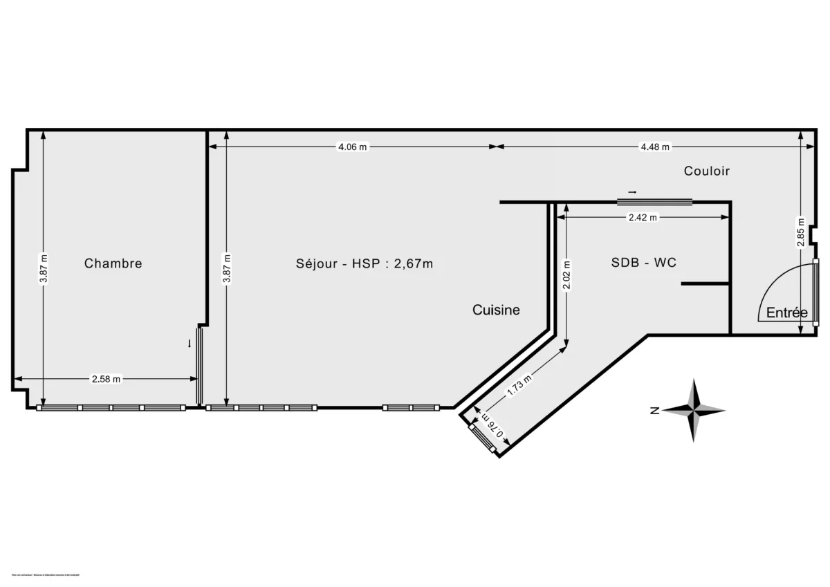 Appartement de 40.6 m² à Paris