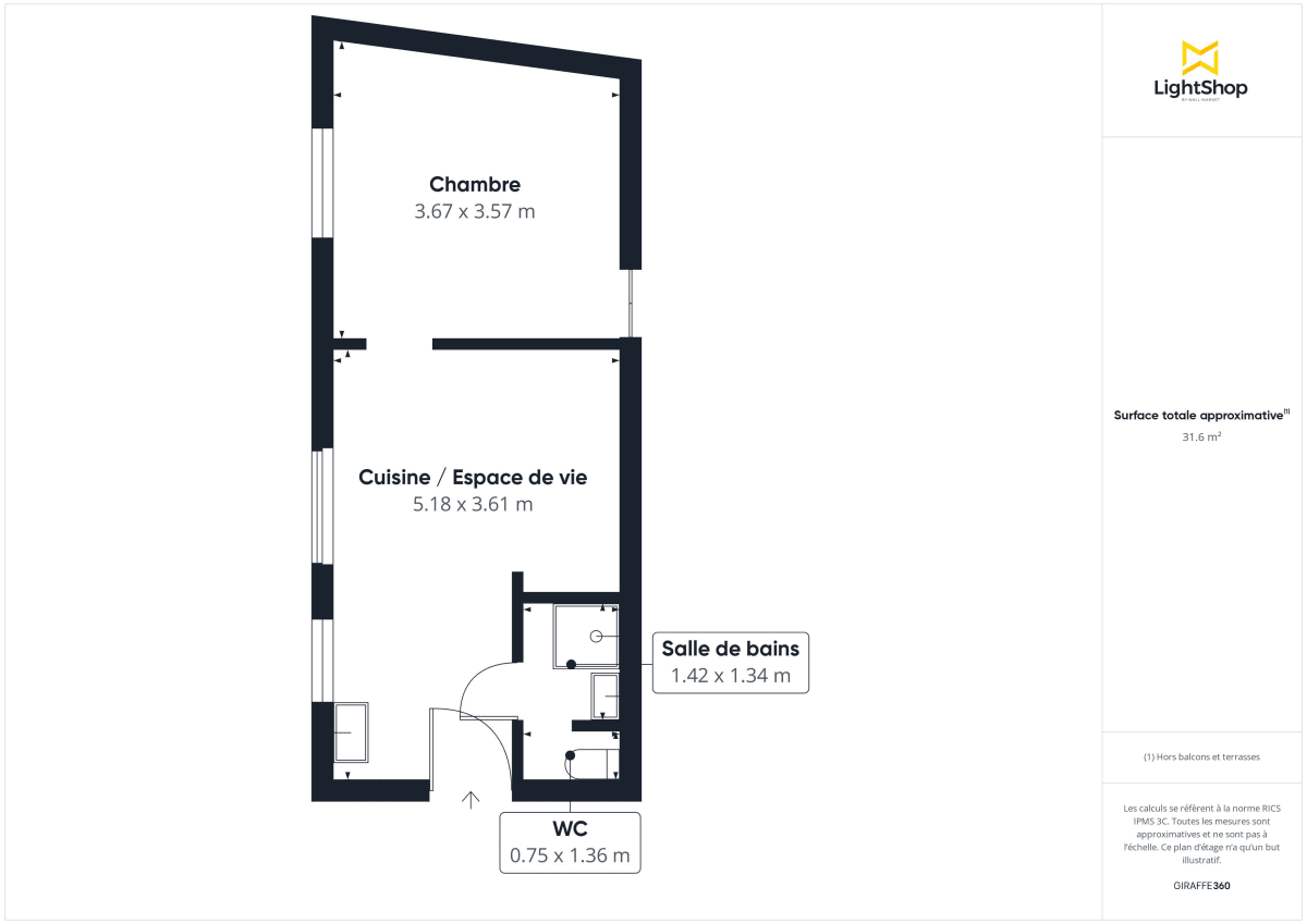Appartement de 31.0 m² à Lyon