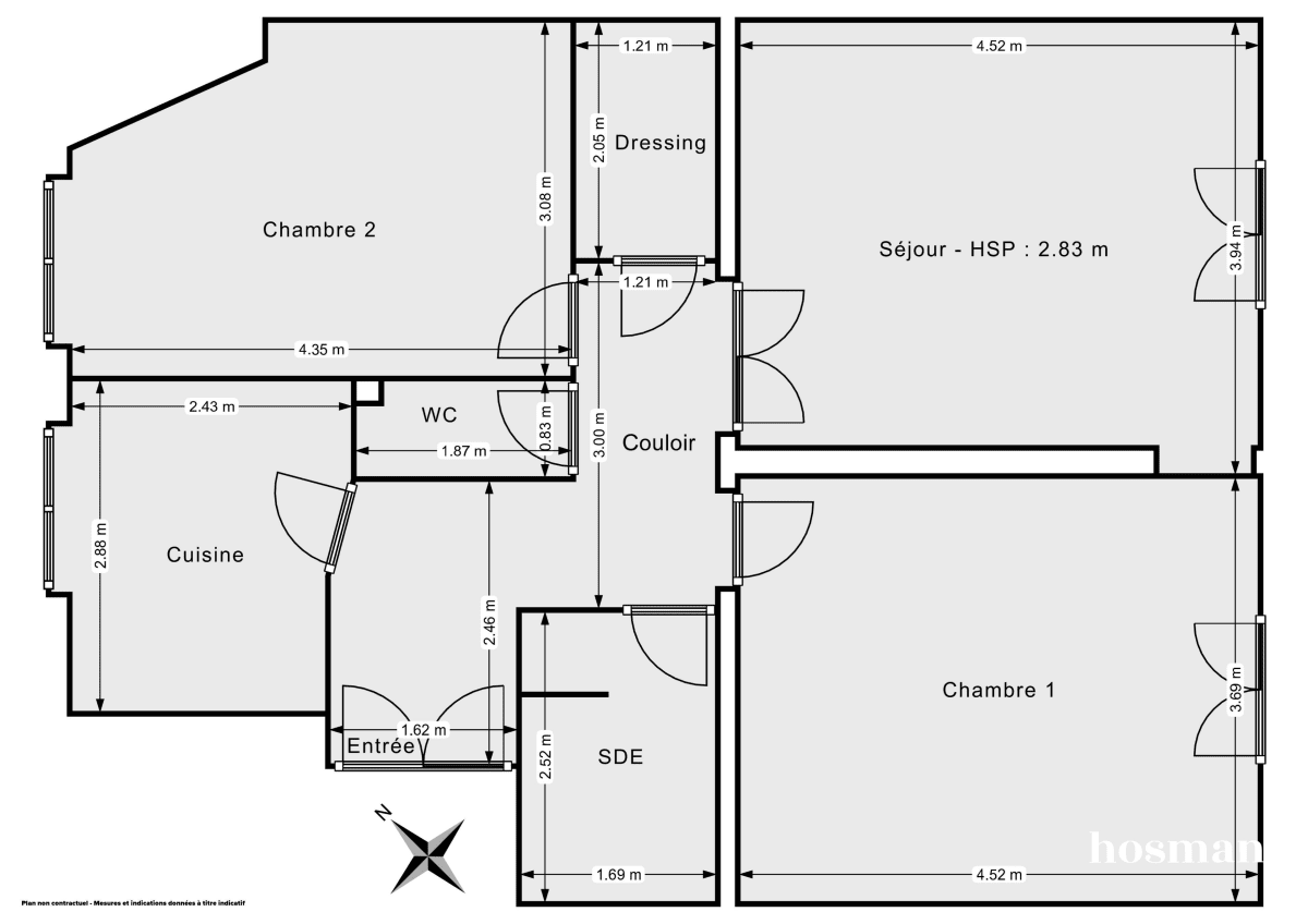 Appartement de 65.31 m² à Paris