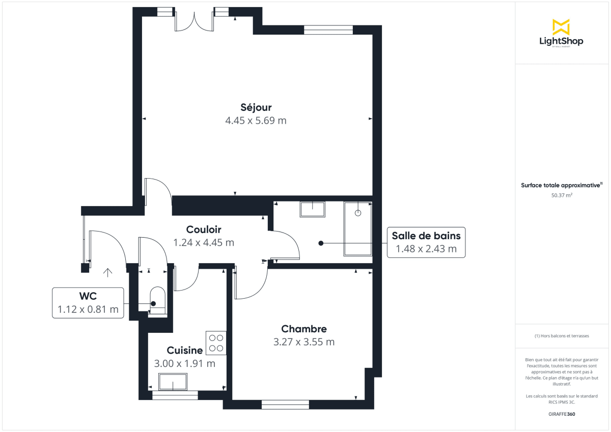Appartement de 50.3 m² à La Garenne-Colombes