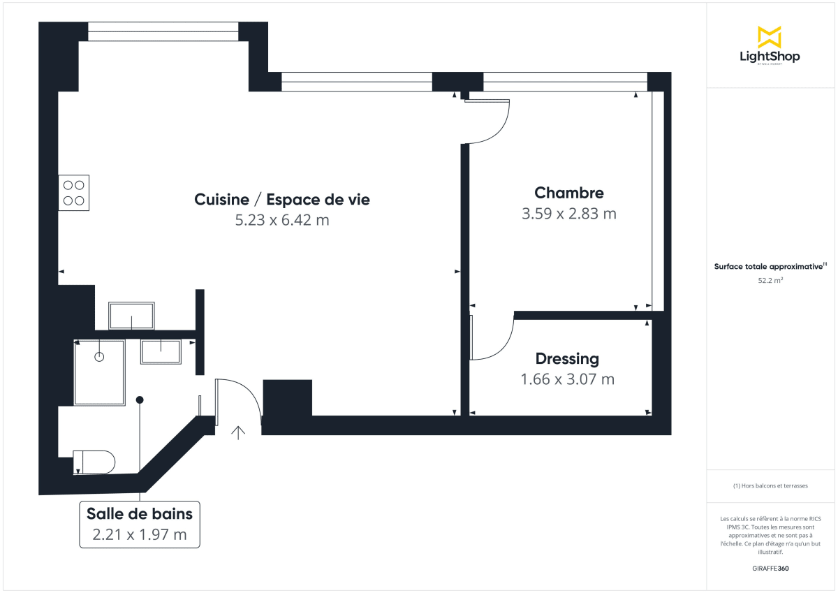 Appartement de 50.74 m² à Levallois-Perret