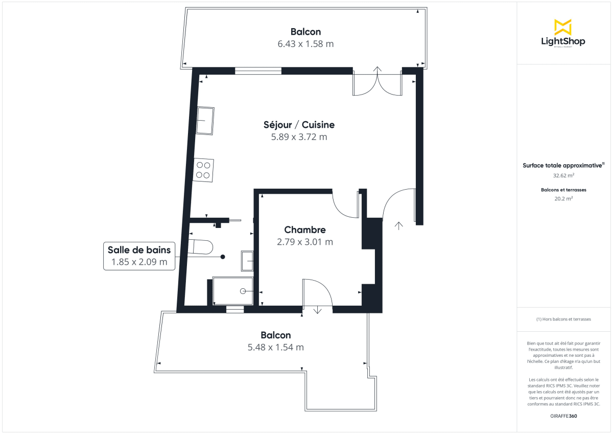 Appartement de 33.15 m² à Boulogne-Billancourt