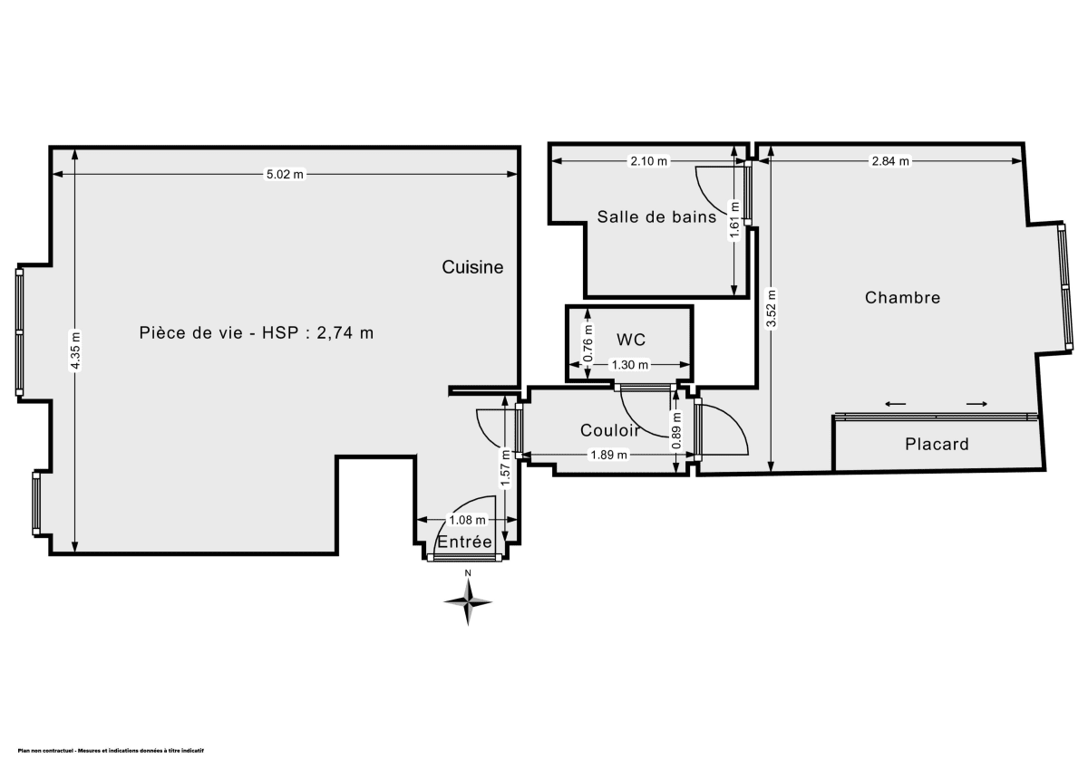 Appartement de 39.0 m² à Paris