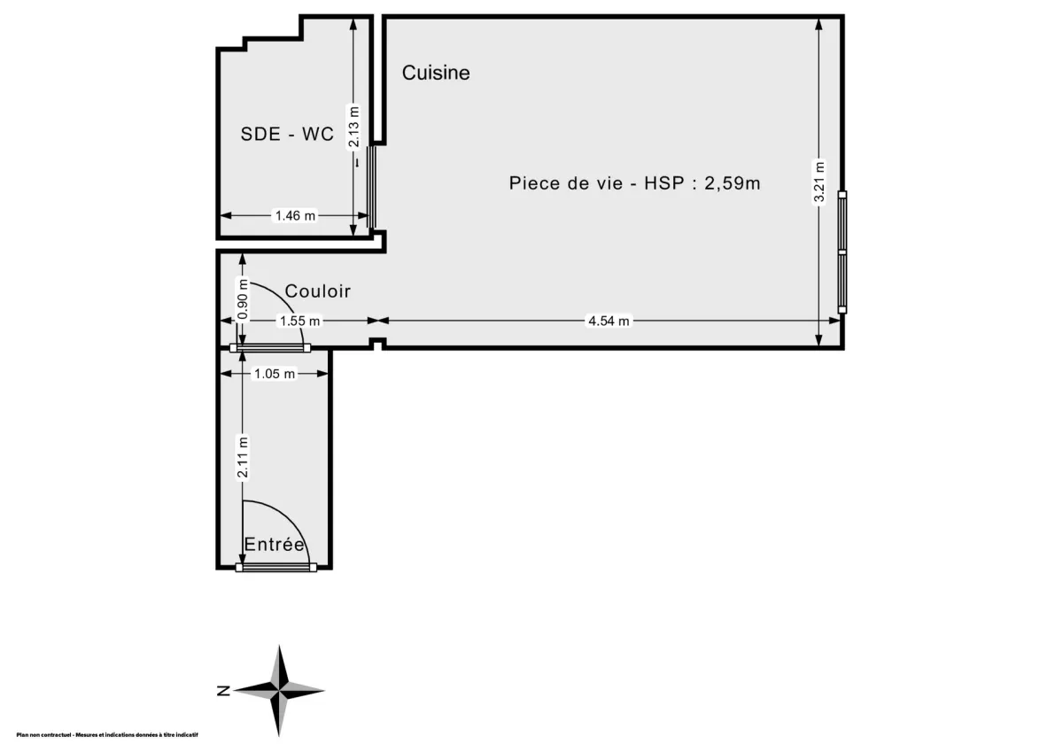 Appartement de 19.0 m² à Paris