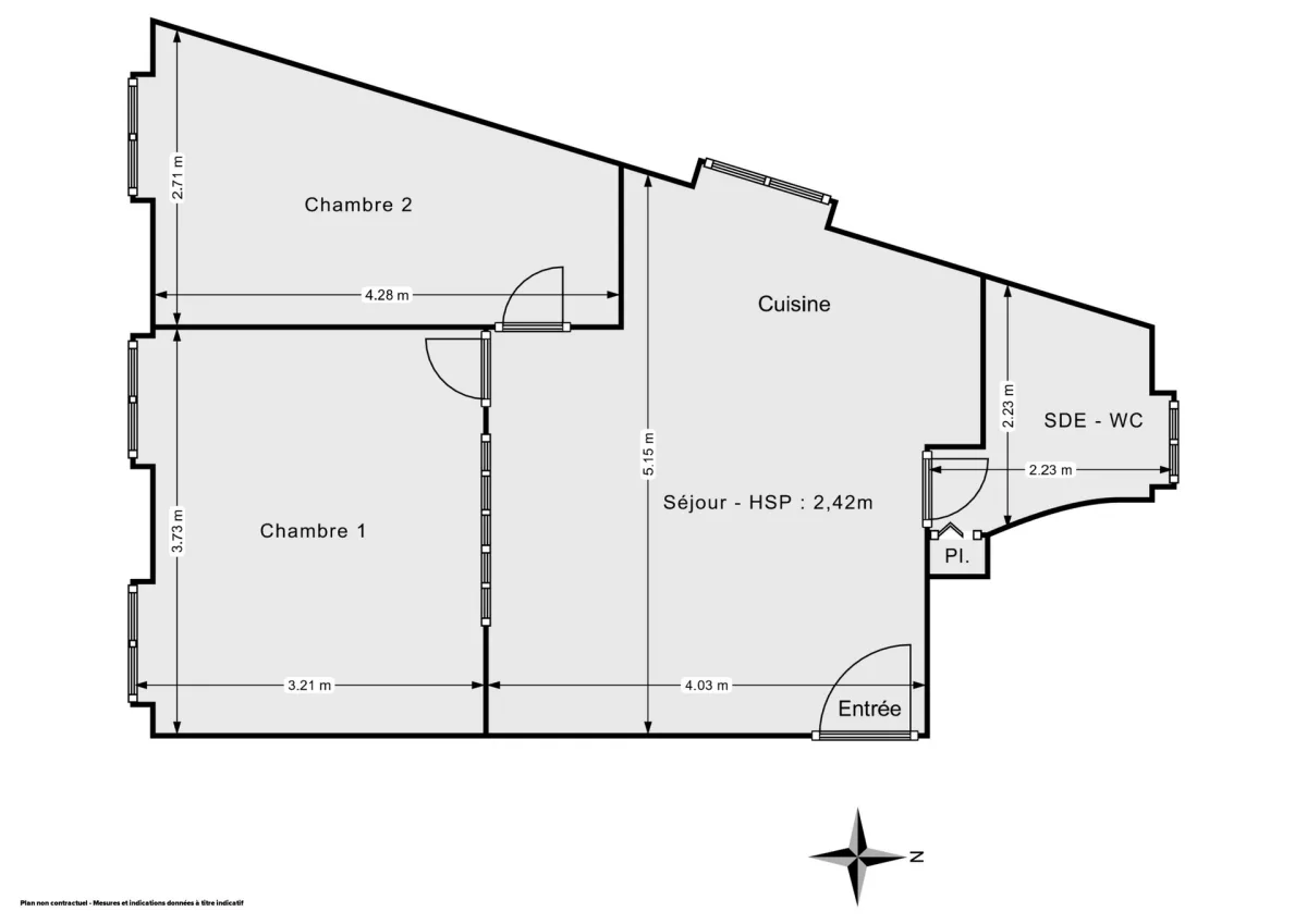 Appartement de 43.0 m² à Paris