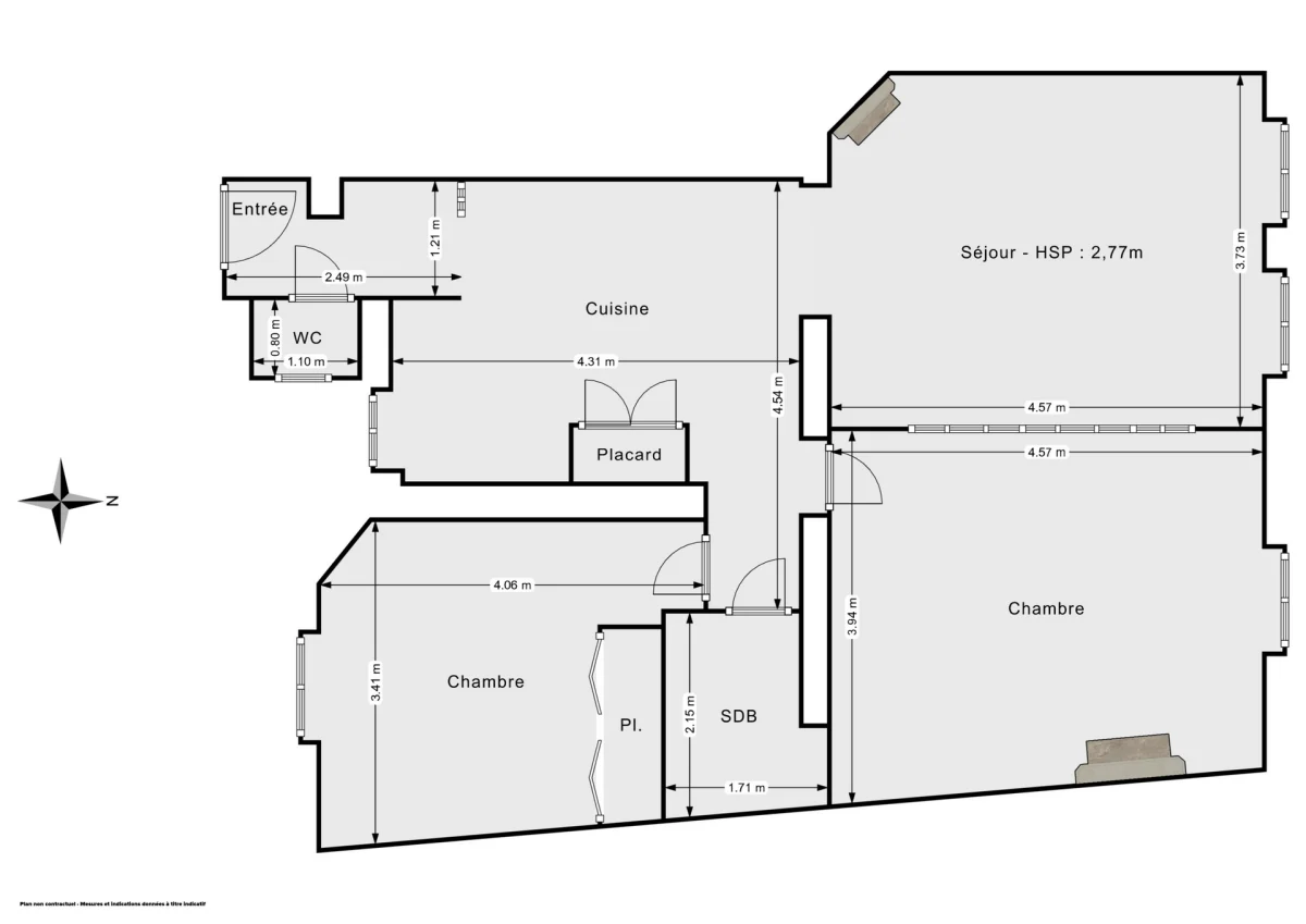 Appartement de 66.82 m² à Paris