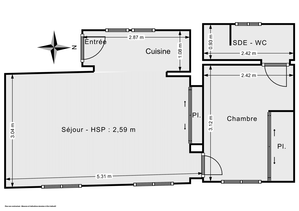 Appartement de 30.0 m² à Paris