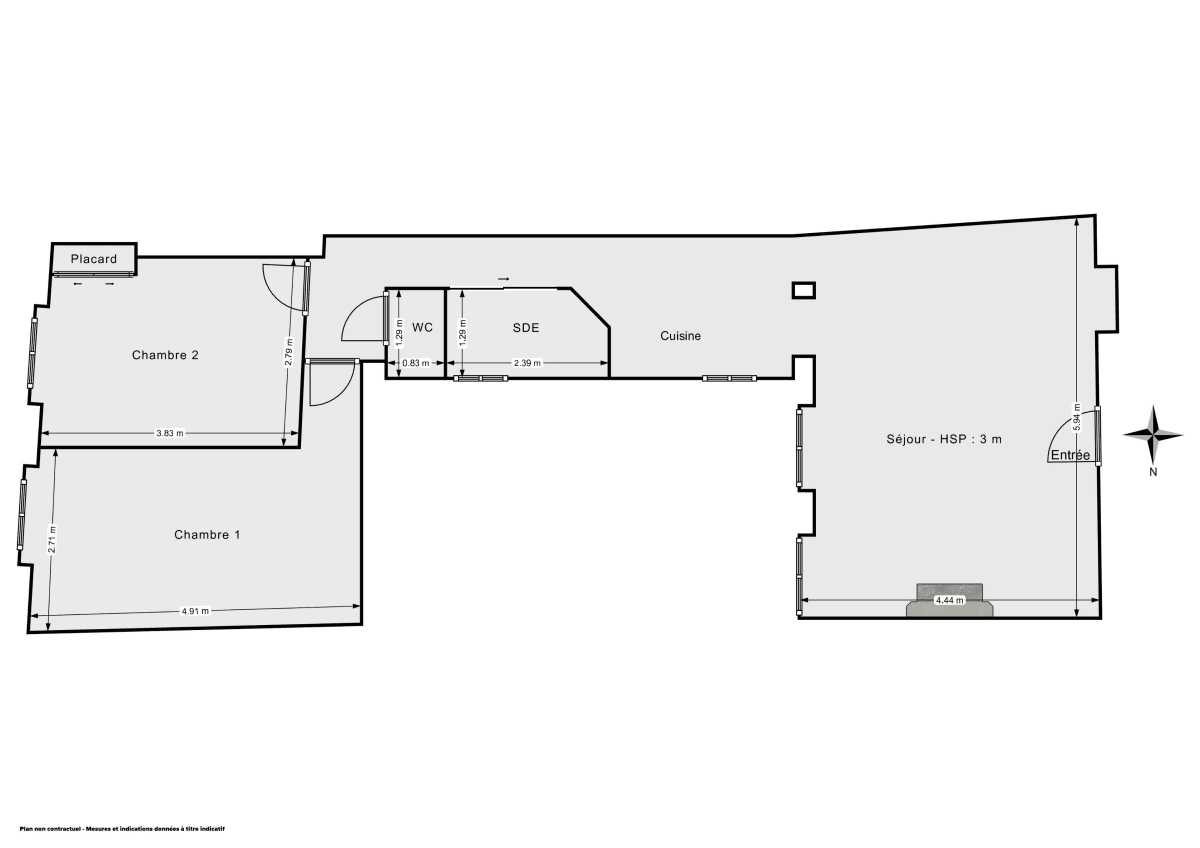 Appartement de 62.0 m² à Paris