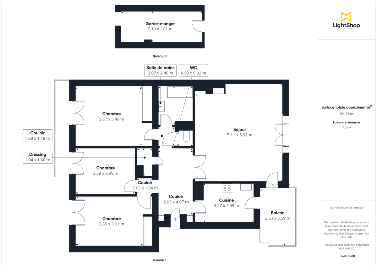 Appartement de 97.0 m² à Bordeaux