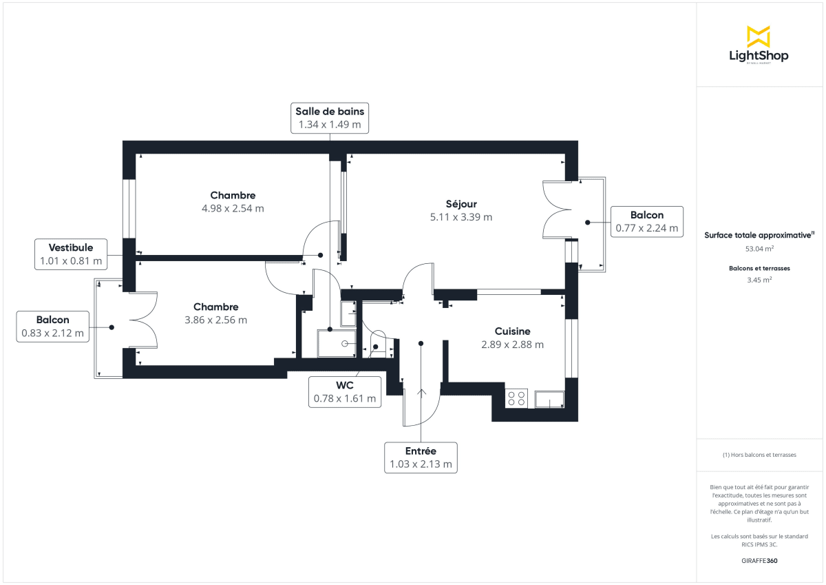 Appartement de 53.0 m² à Boulogne-Billancourt