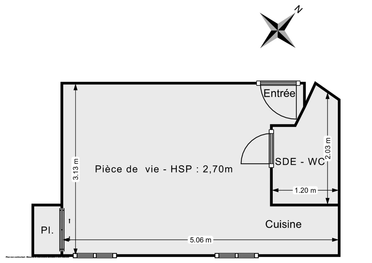 Appartement de 17.0 m² à Ivry-sur-Seine