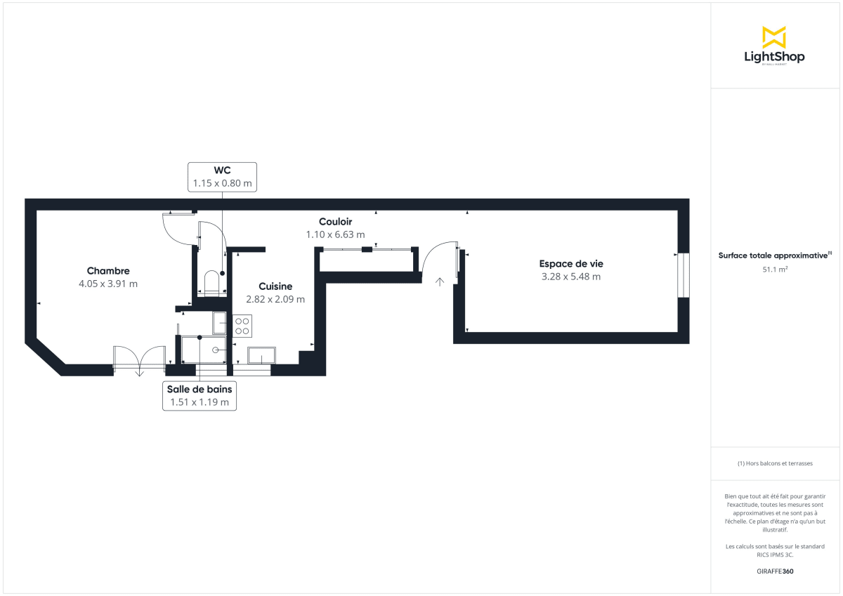 Appartement de 50.1 m² à Paris