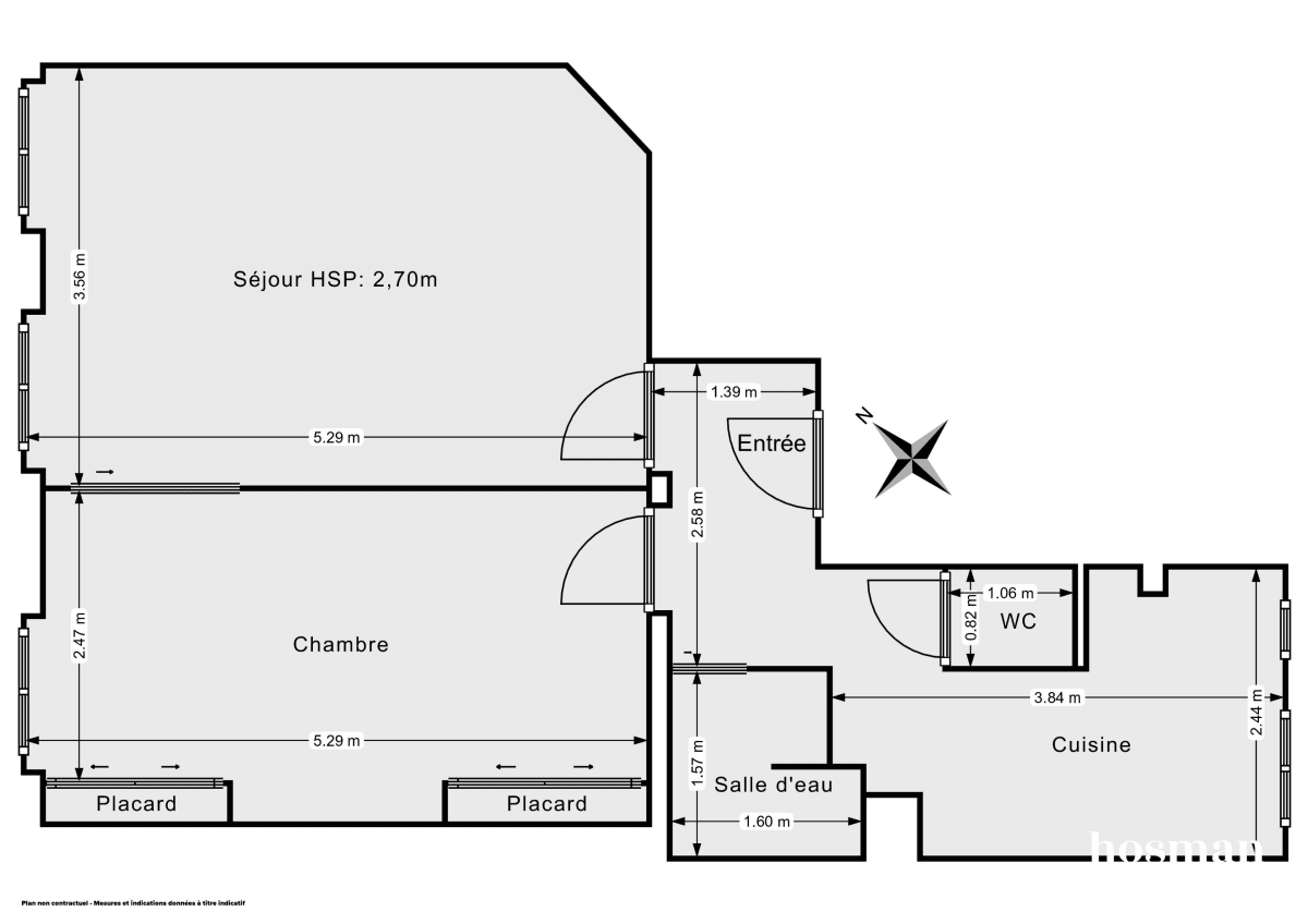 Appartement de 46.44 m² à Paris