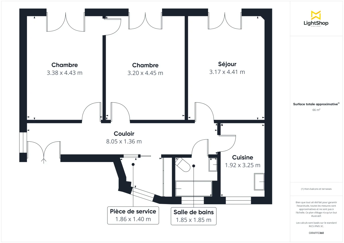 Appartement de 67.0 m² à Paris