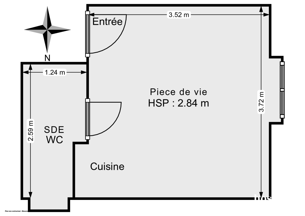 Appartement de 15.7 m² à Paris