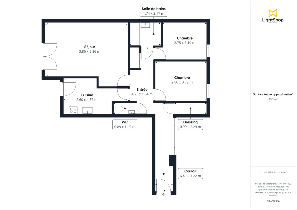 Appartement de 76.59 m² à Nantes