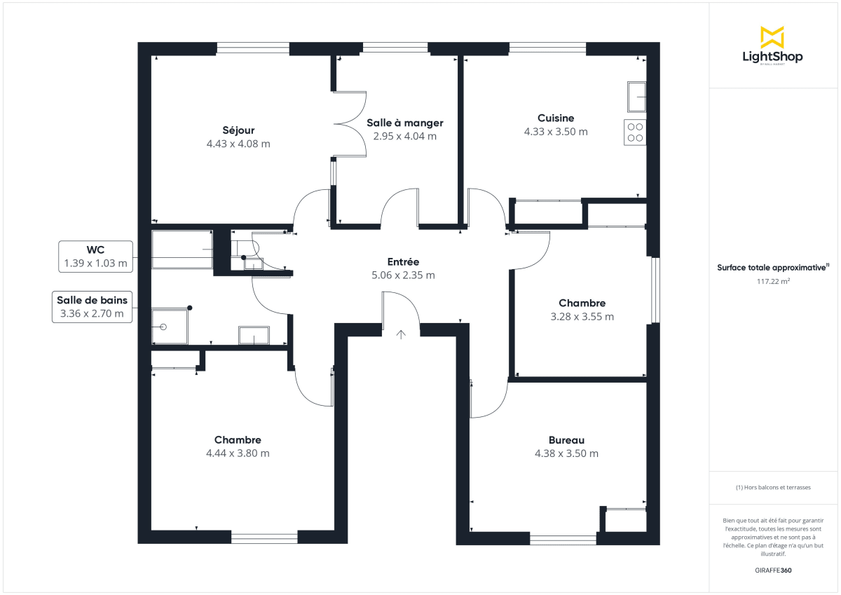 Appartement de 117.0 m² à Lyon