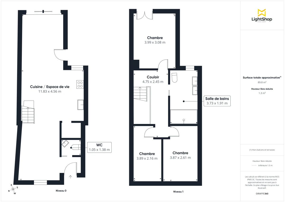 Maison de 84.0 m² à Bordeaux