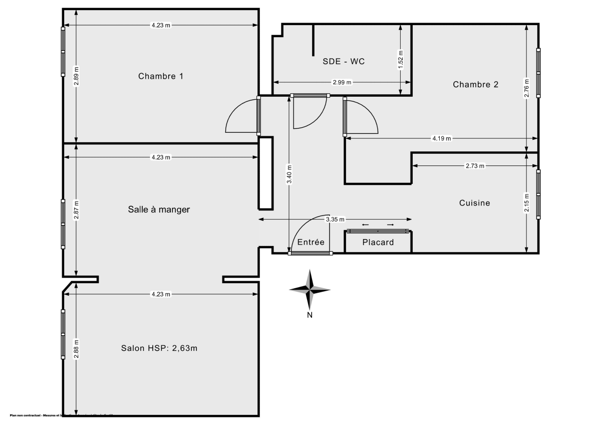 Appartement de 63.0 m² à Levallois-Perret