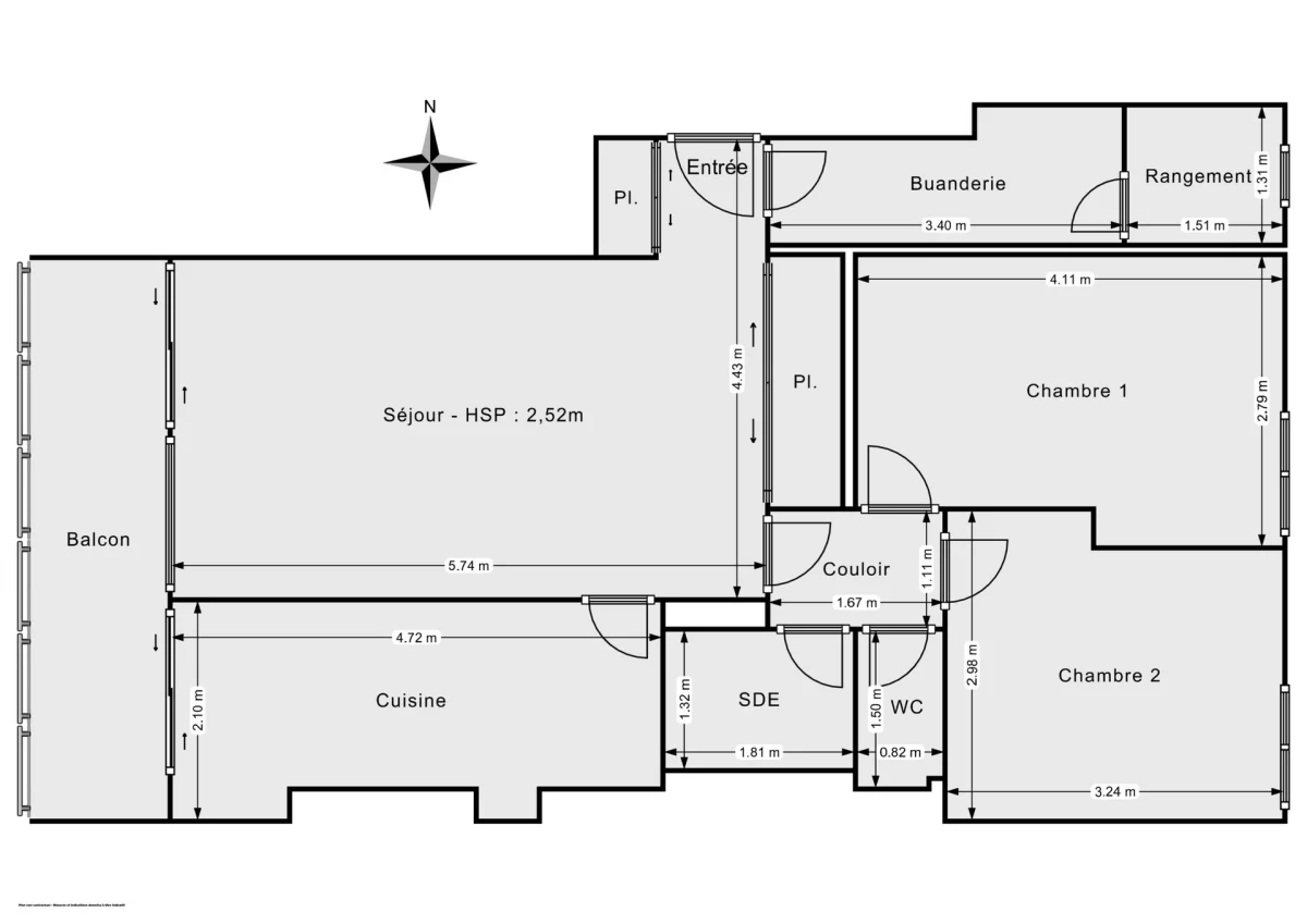 Appartement de 60.0 m² à Mérignac