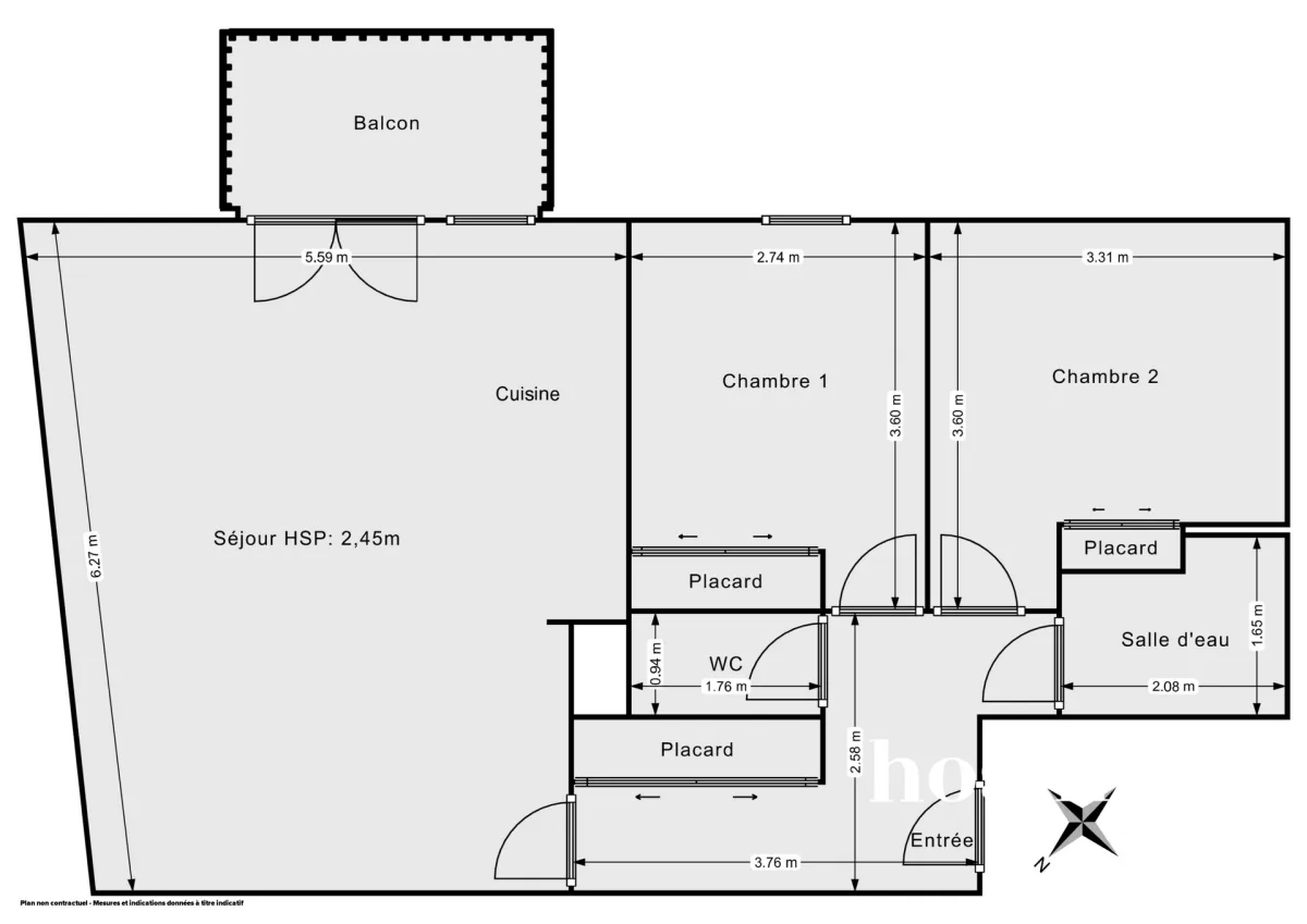 Appartement de 64.0 m² à Bordeaux