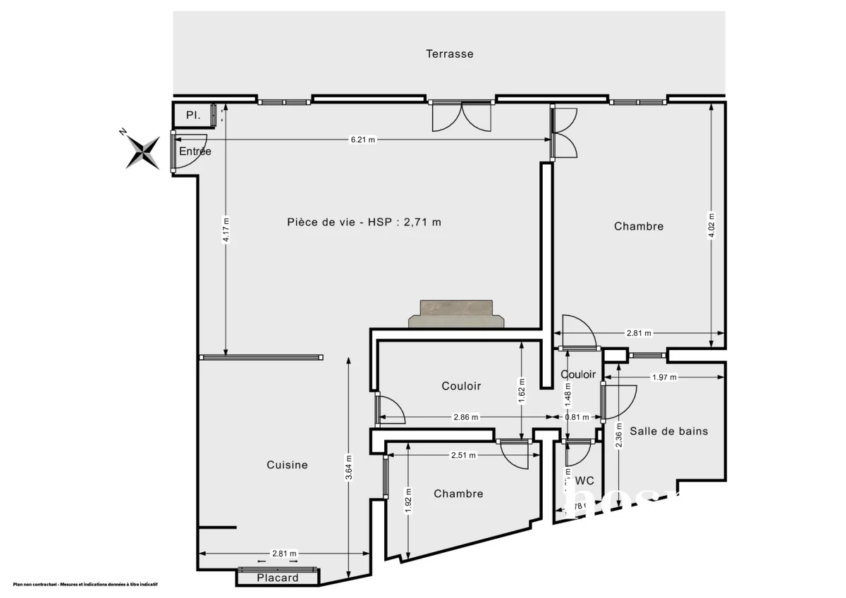 Appartement de 60.75 m² à Paris