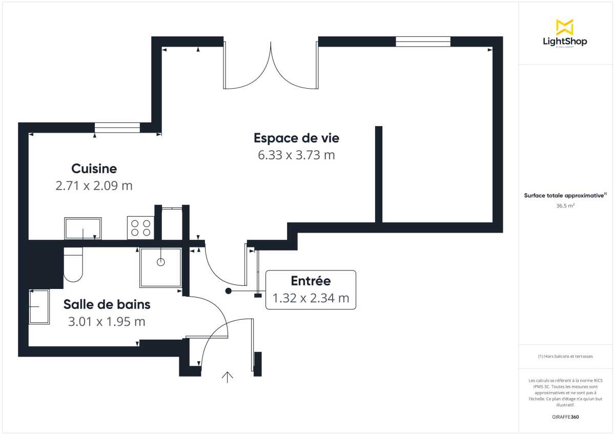 Appartement de 37.5 m² à Nantes