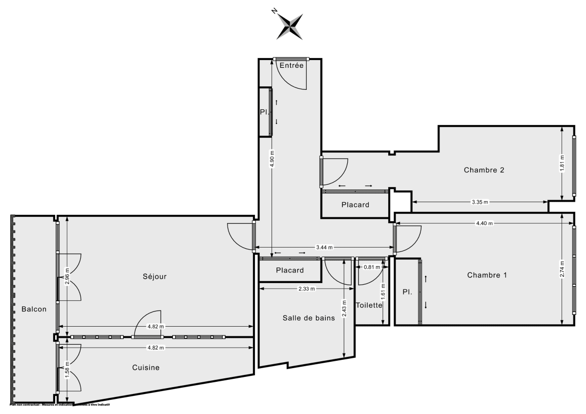 Appartement de 60.0 m² à Paris