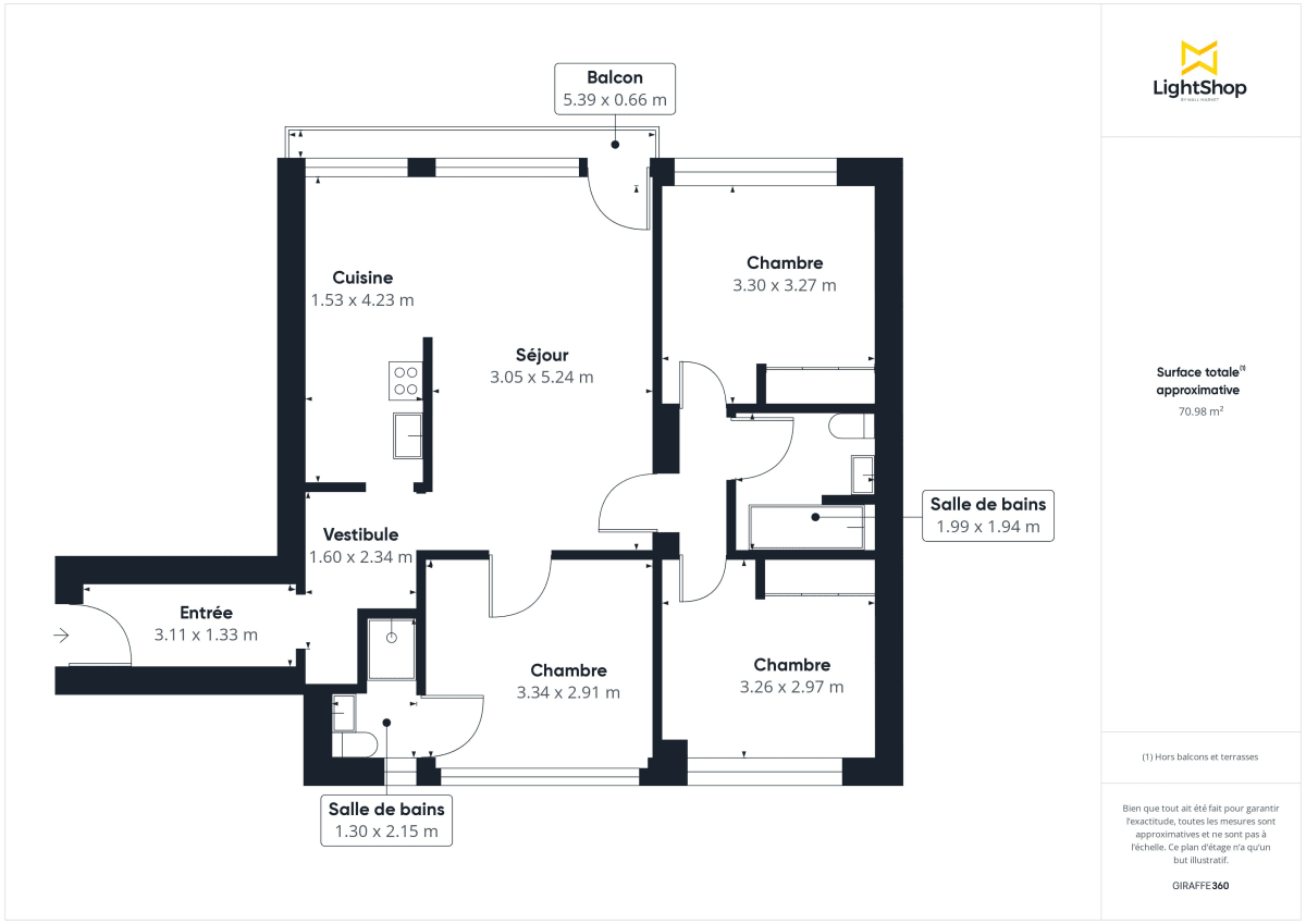 Appartement de 67.0 m² à Paris