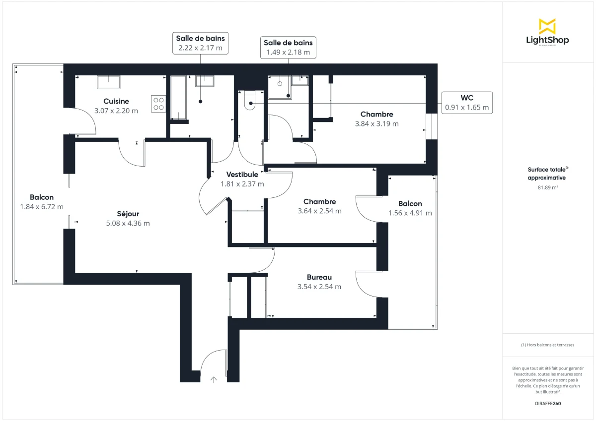 Appartement de 82.0 m² à Villeurbanne