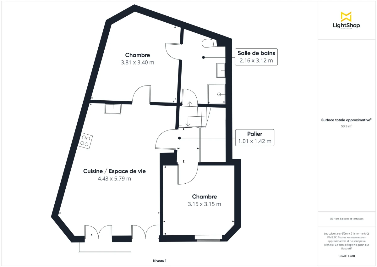 Appartement de 60.0 m² à Bordeaux