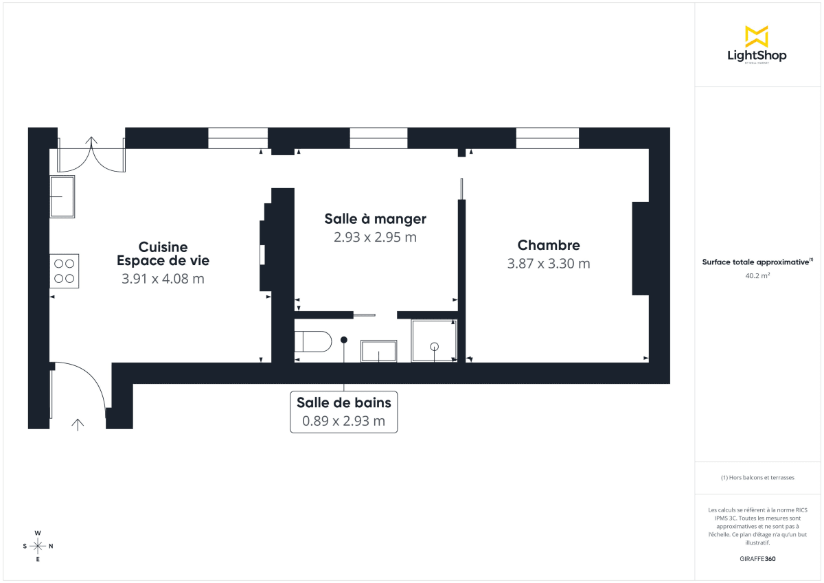 Appartement de 40.0 m² à Paris