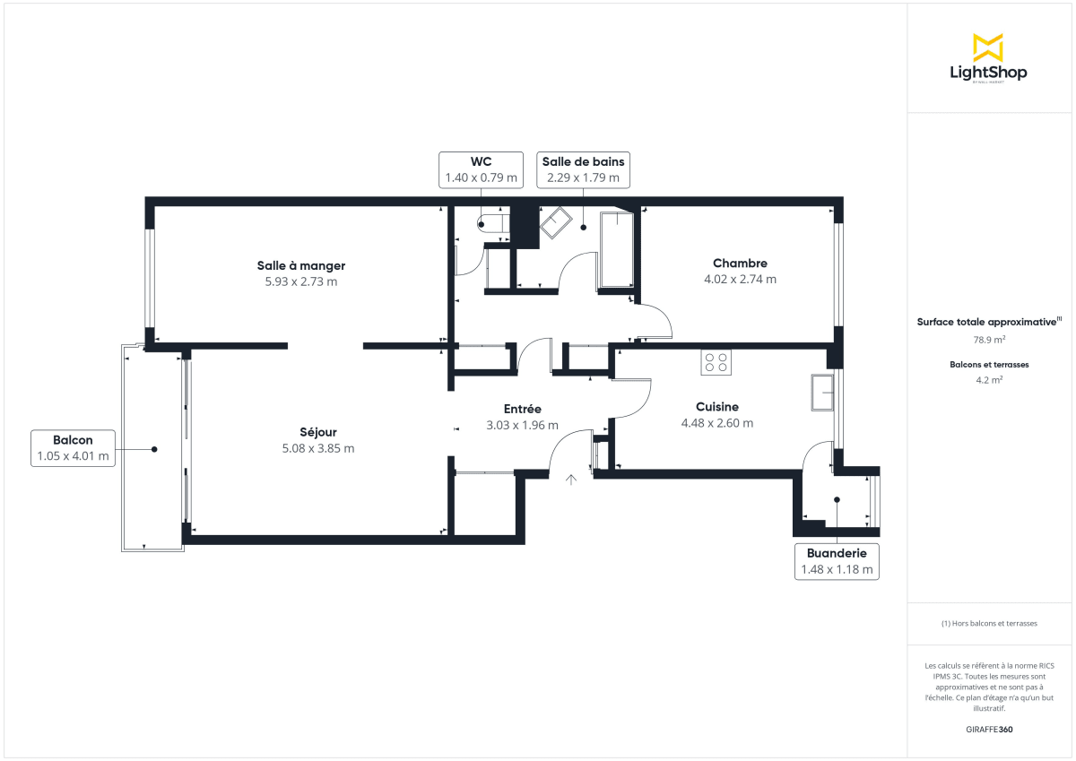 Appartement de 80.0 m² à Paris