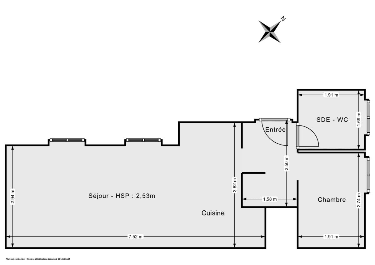 Appartement de 36.01 m² à Paris