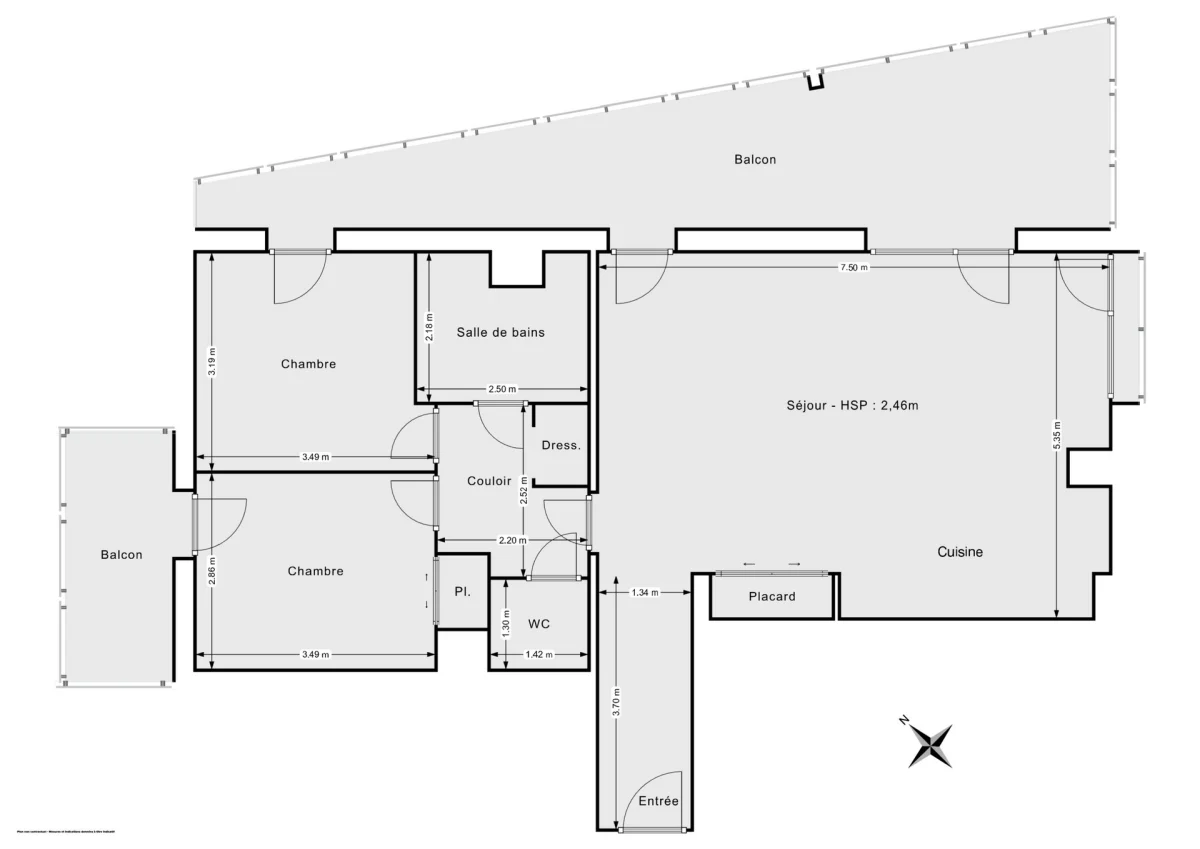 Appartement de 74.27 m² à Colombes