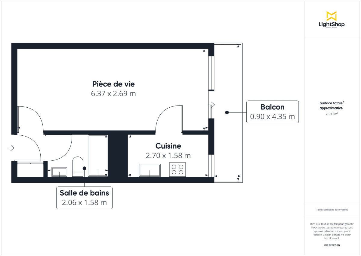 Appartement de 27.0 m² à Paris