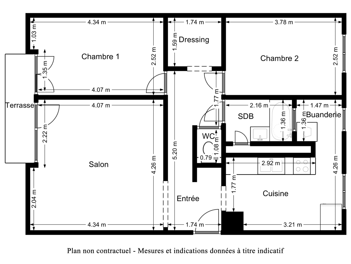 Appartement de 63.36 m² à Nantes