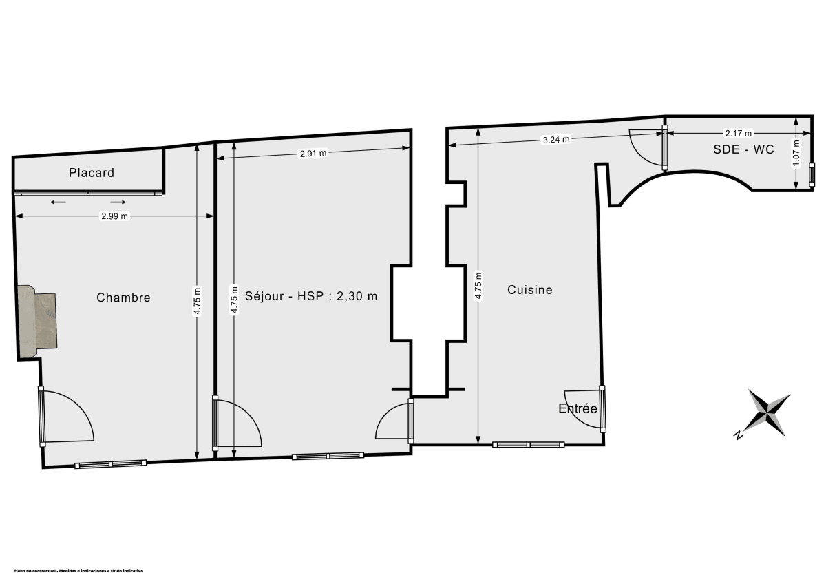 Appartement de 42.83 m² à Paris