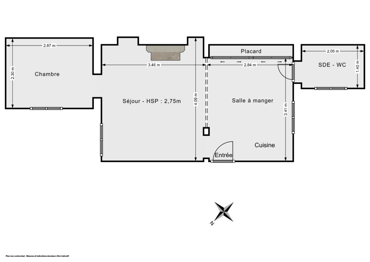 Appartement de 34.0 m² à Paris