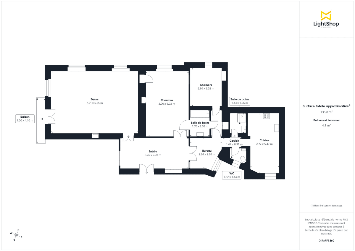 Appartement de 126.8 m² à Nantes