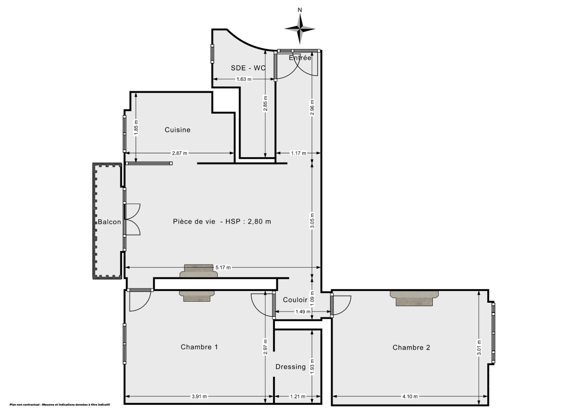 Appartement de 57.31 m² à Issy-les-Moulineaux