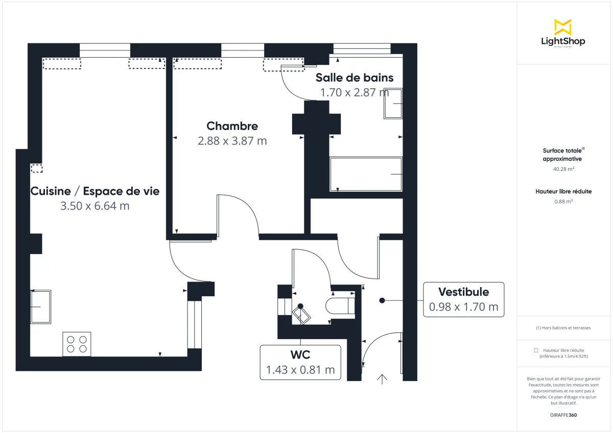 Appartement de 44.7 m² à Paris