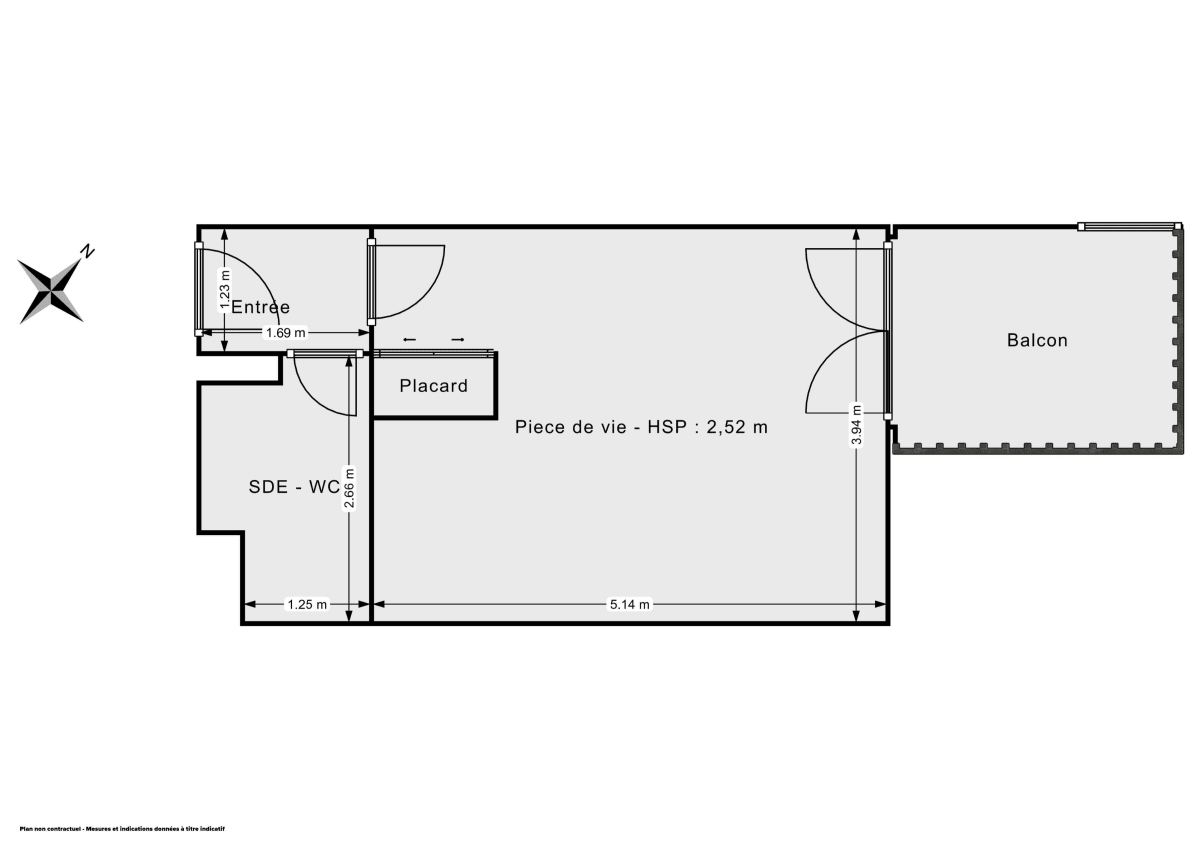 Appartement de 26.5 m² à Nanterre