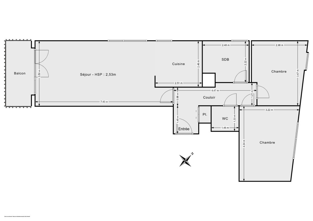 Appartement de 63.77 m² à Asnières-sur-Seine