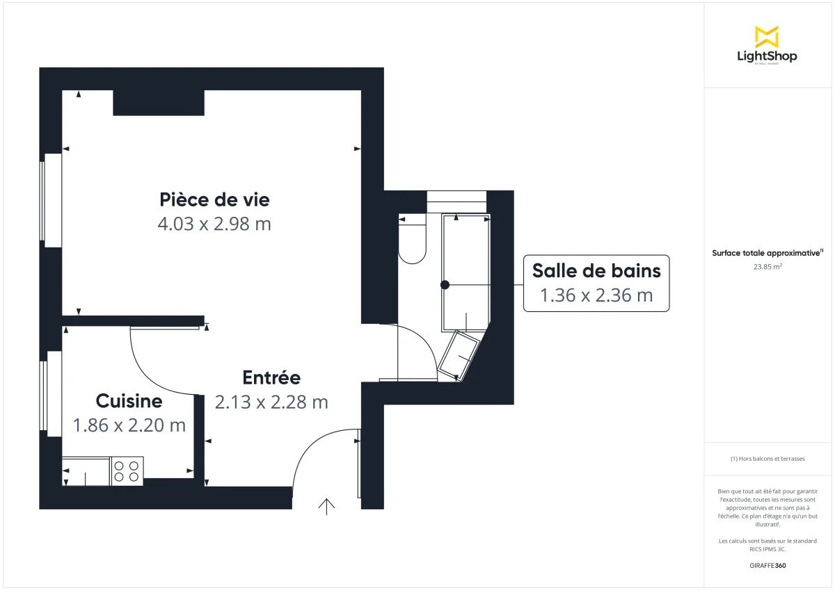 Appartement de 24.14 m² à Boulogne-Billancourt