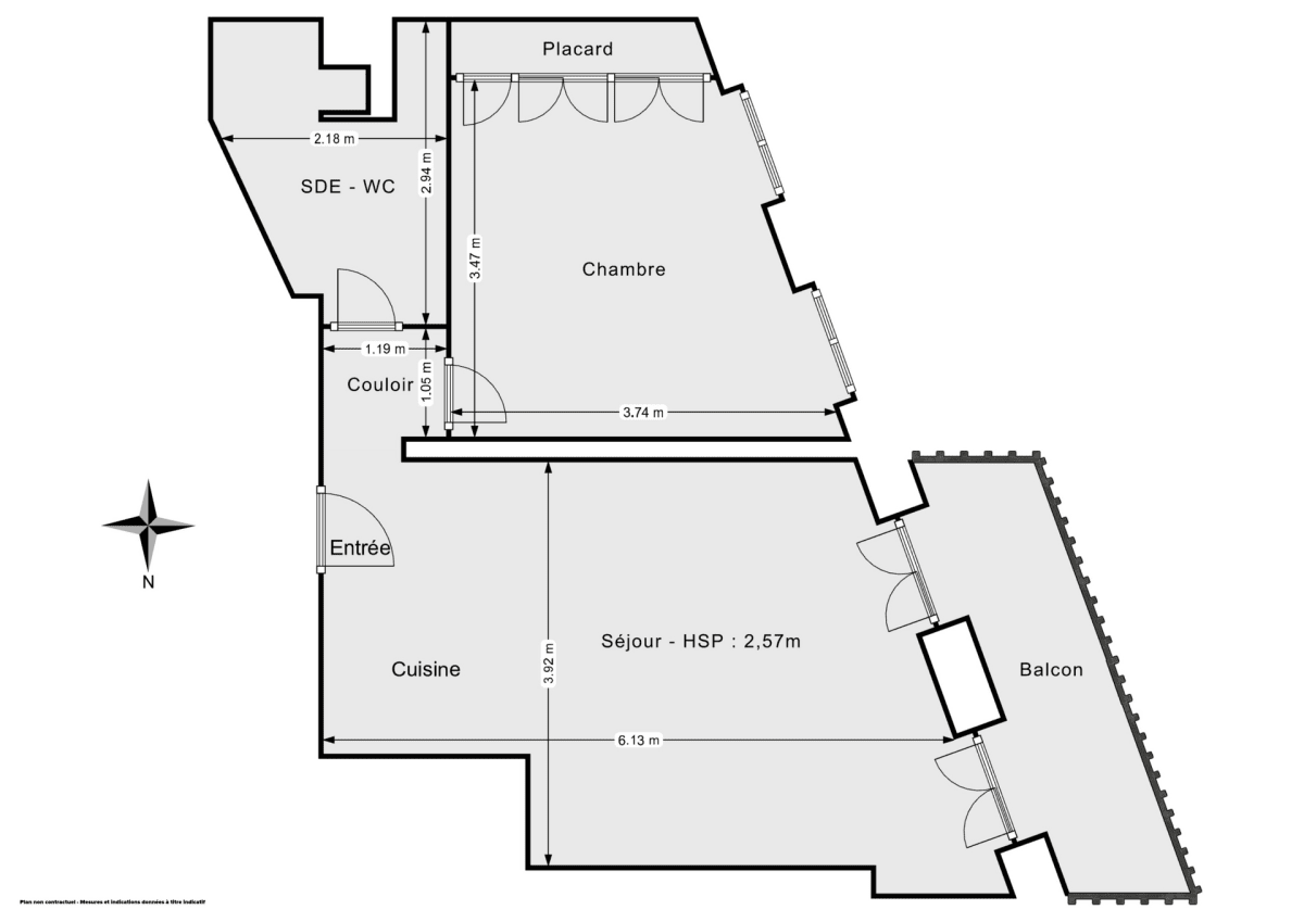Appartement de 39.07 m² à Paris